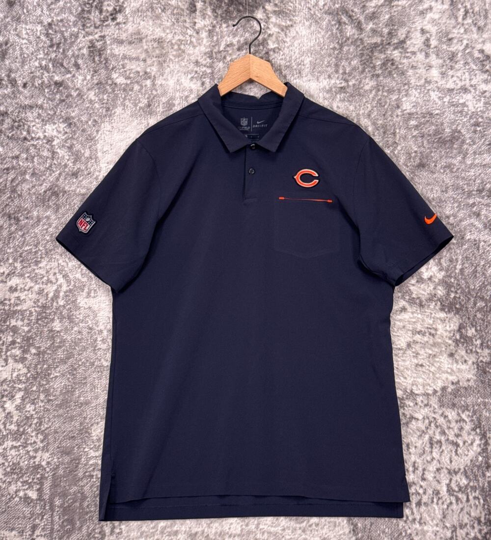Nike Polo Shirt Large Mens Chicago Bears On Field Coaches Staff